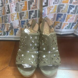 Franco Sarto Olive Cutout Sandals